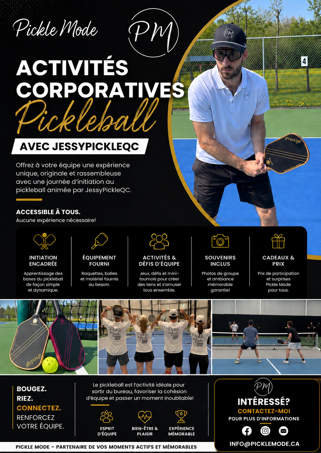 Nouveauté – Activités corporatives de pickleball!